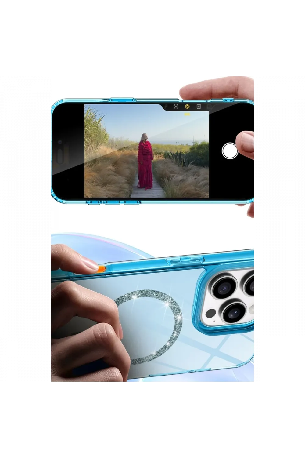 Apple iPhone 16 Pro Max Live Diamond Magsafe Kapak - Siyah