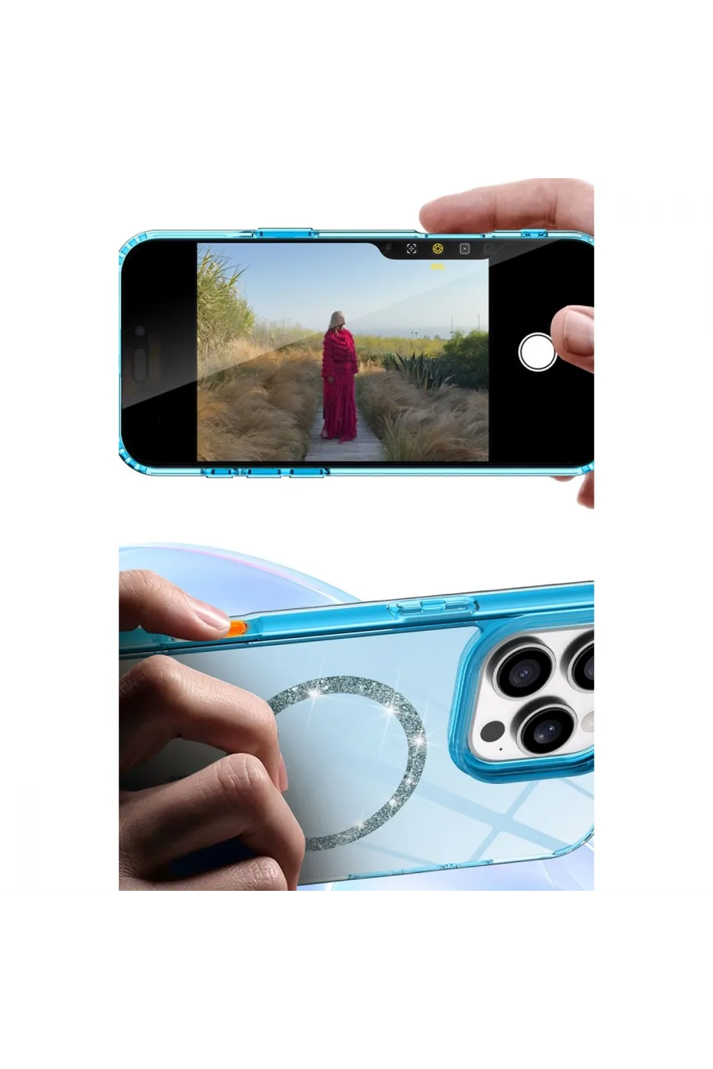 Apple İphone 16 Pro Max Live Diamond Magsafe Kapak - Yeşil