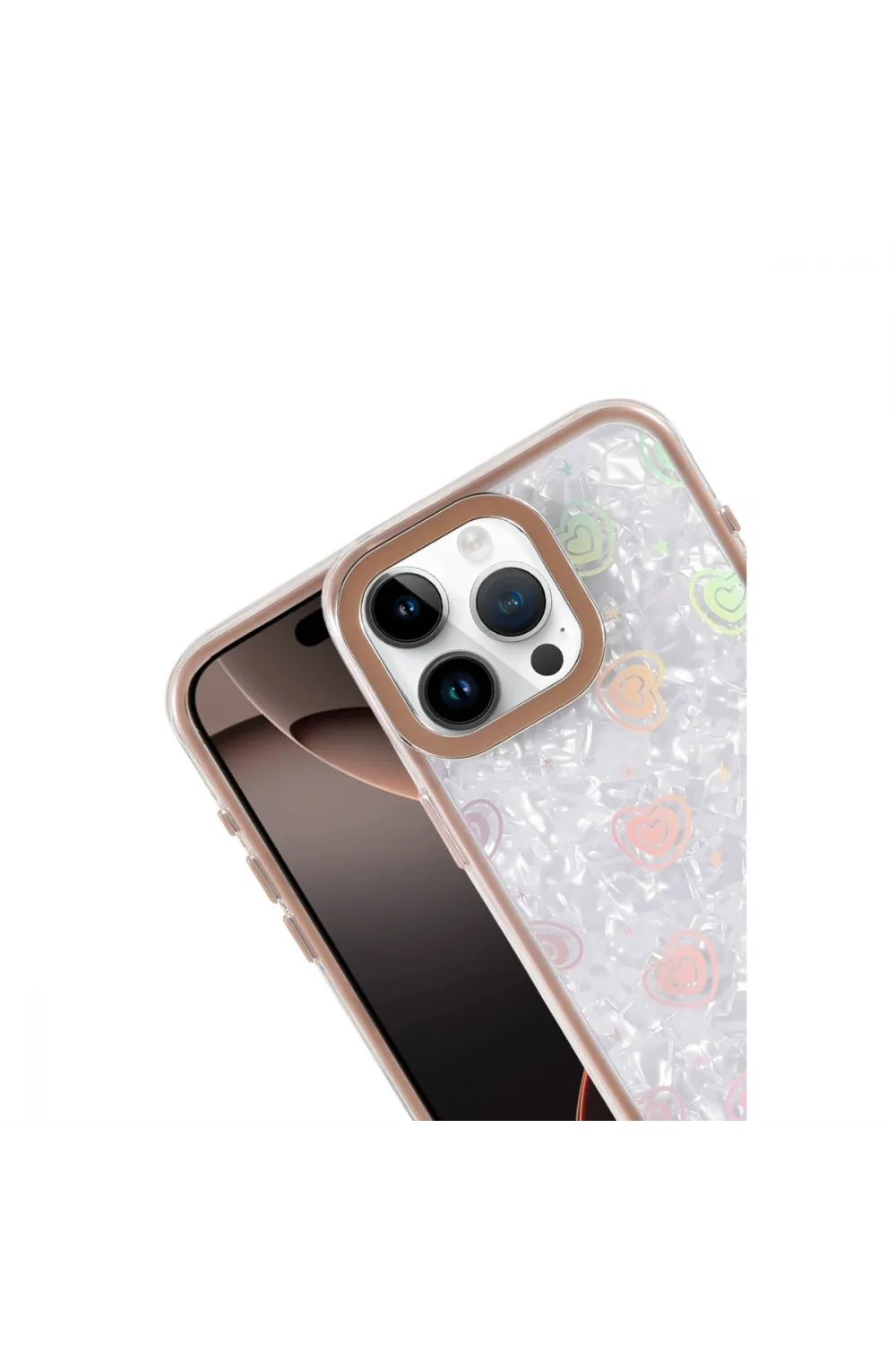 Apple İphone 16 Pro Max Lumi Desenli Kapak - Çöl Titanyum