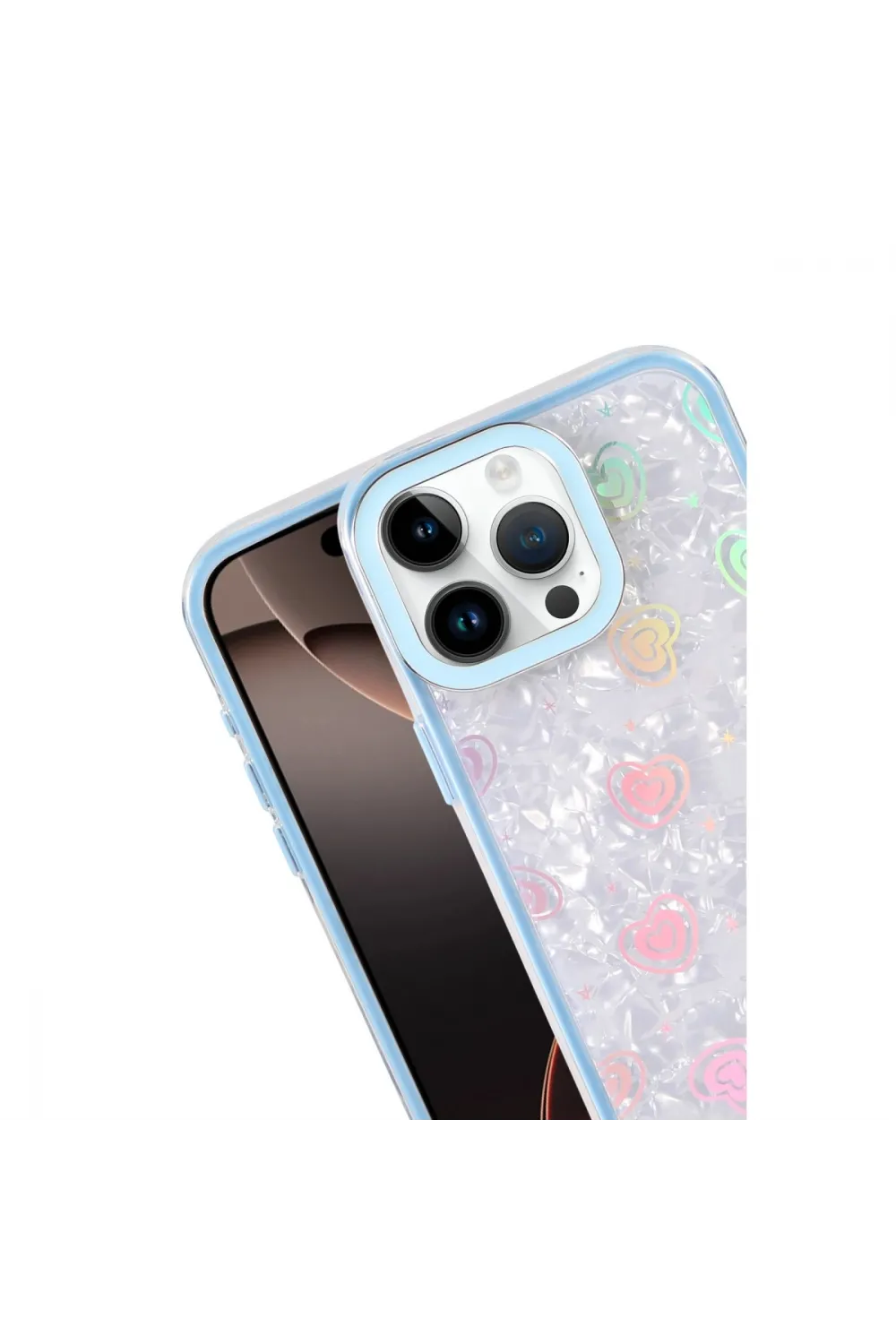 Apple İphone 16 Pro Max Lumi Desenli Kapak - Mavi