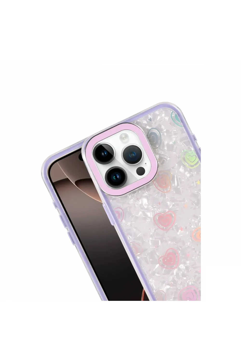 Apple iPhone 16 Pro Max Lumi Desenli Kapak - Mor