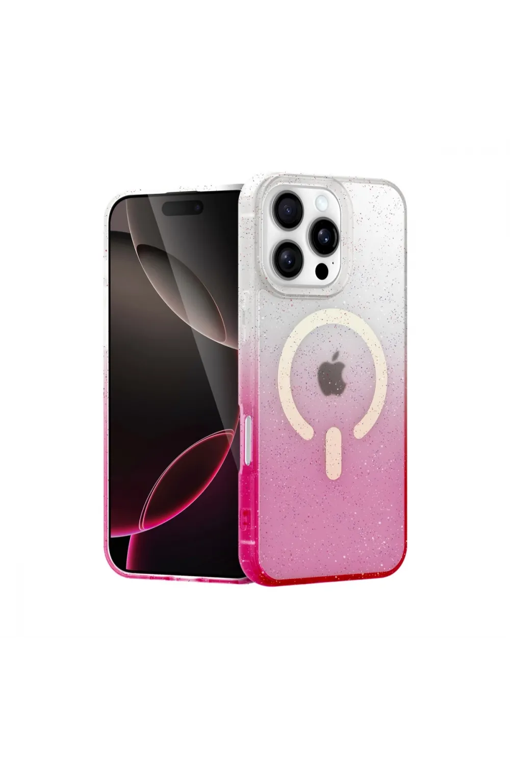 Apple İphone 16 Pro Max Pummel Shiny Magsafe Kapak - Pembe