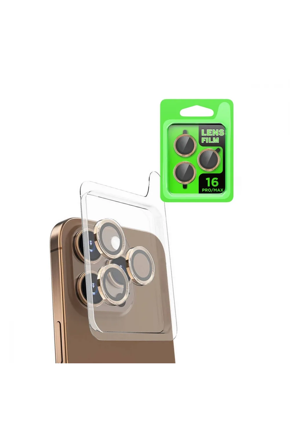 Apple İphone 16 Pro Max Raze Metal Kamera Lens - Desert
