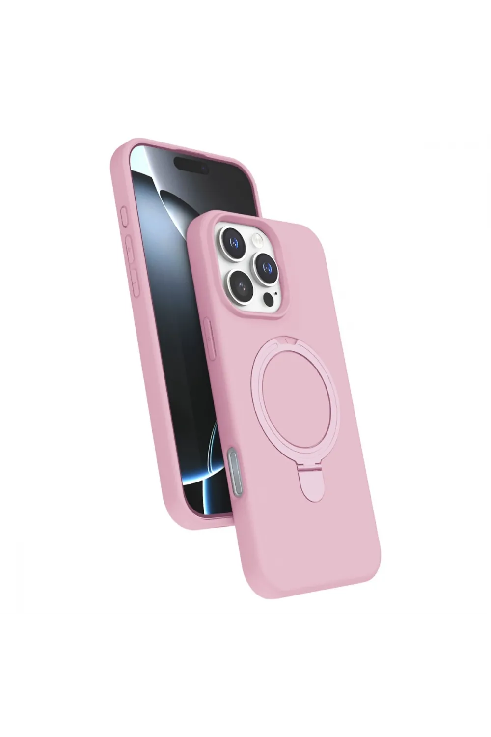 Apple İphone 16 Pro Max Regal Magsafe Standlı Kapak - Açık Pembe