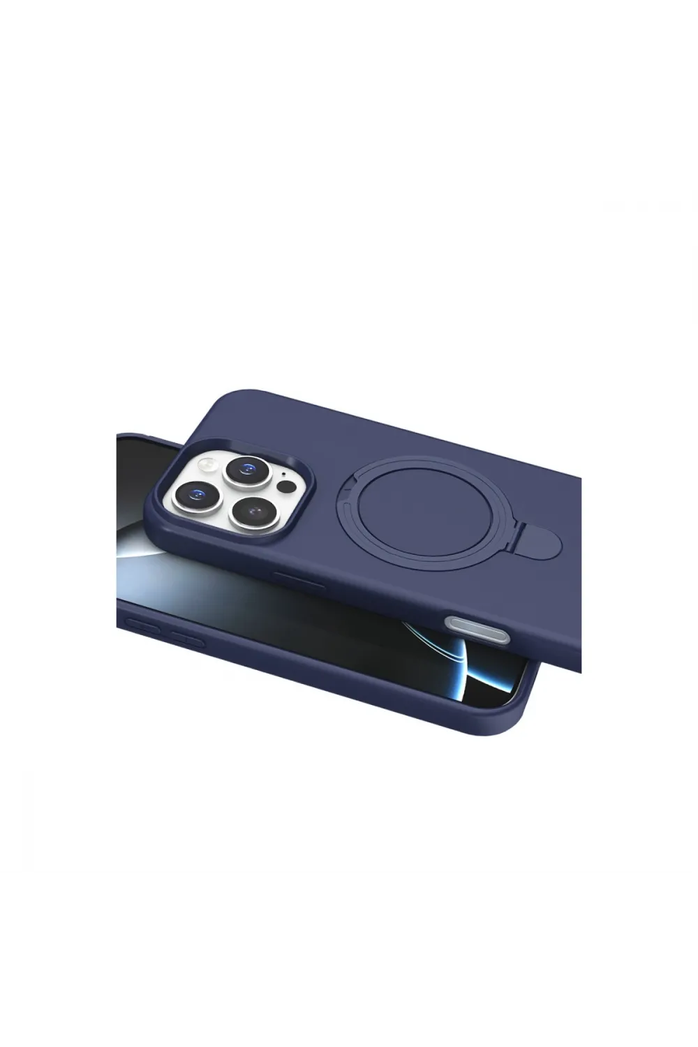 Apple İphone 16 Pro Max Regal Magsafe Standlı Kapak - Lacivert