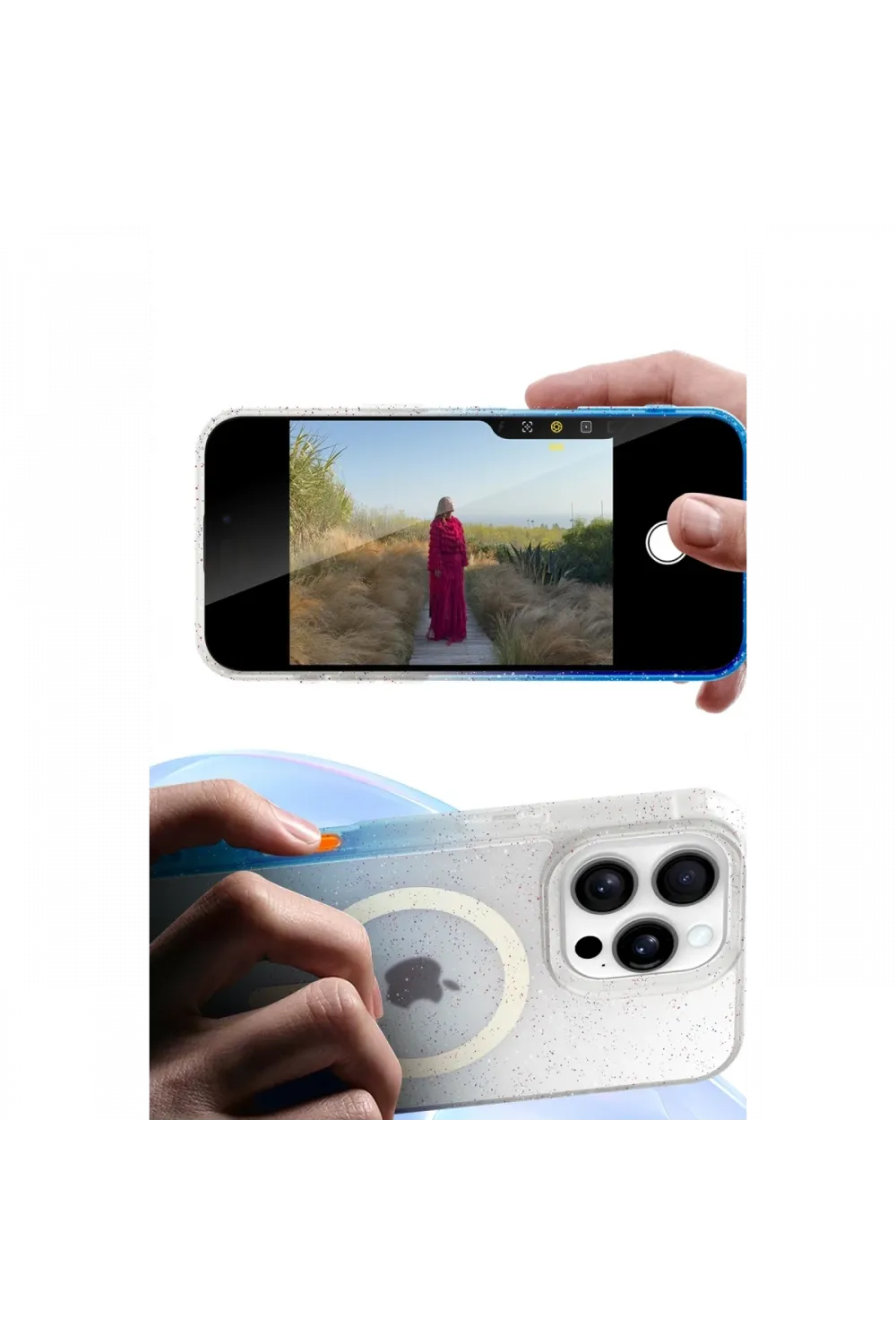 Apple iPhone 16 Pro Pummel Shiny Magsafe Kapak - Mor