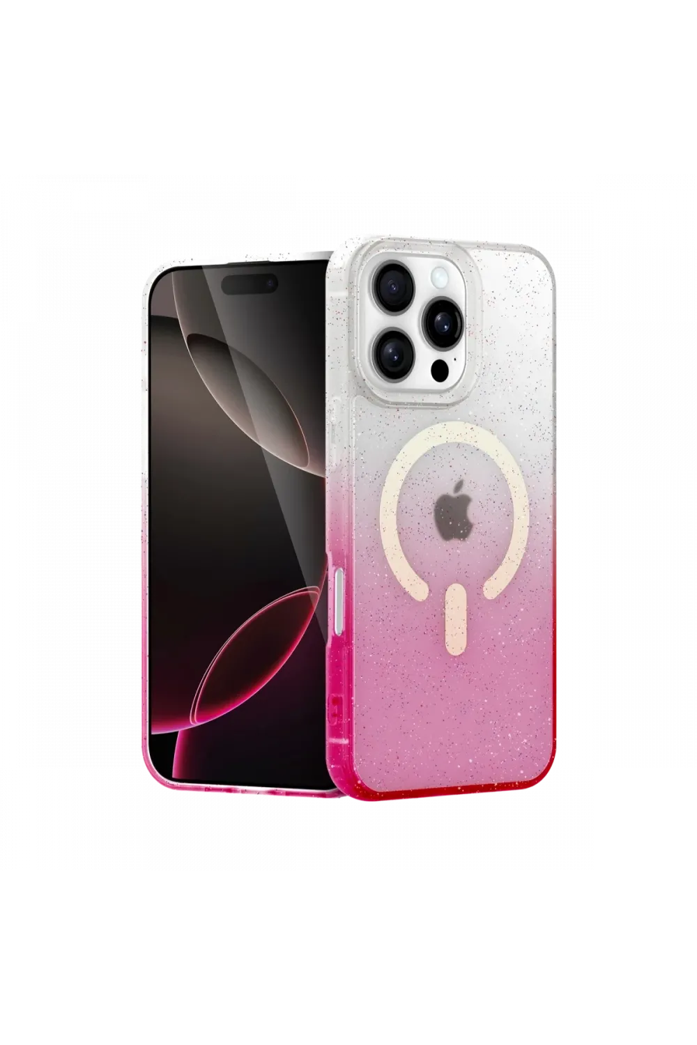 Apple iPhone 16 Pro Pummel Shiny Magsafe Kapak - Pembe