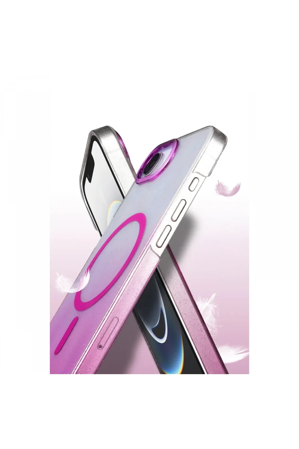 Apple iPhone 16E Glossy Magsafe Kapak - Pembe