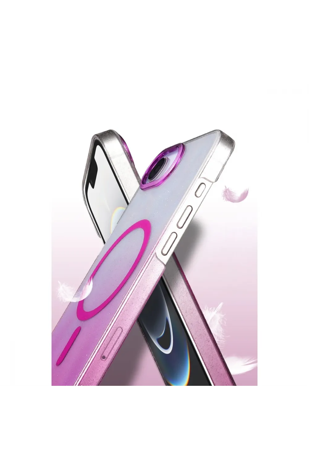 Apple İphone 16e Glossy Magsafe Kapak - Pembe