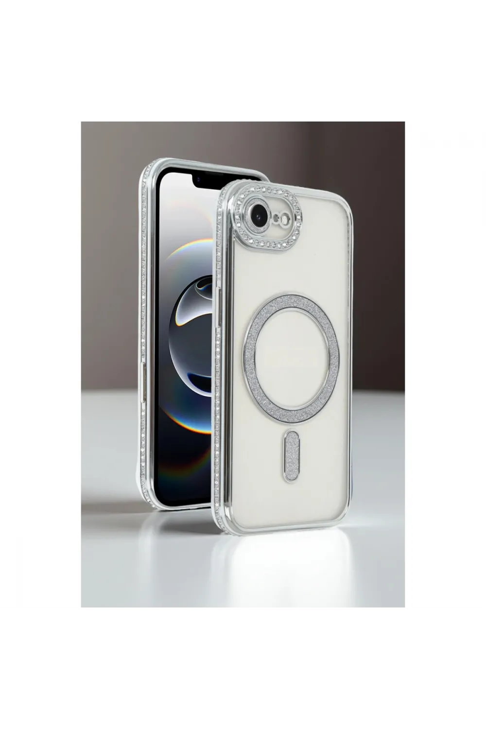 Apple İphone 16e Joke Simli Magneticsafe Kılıf - Derin Mor
