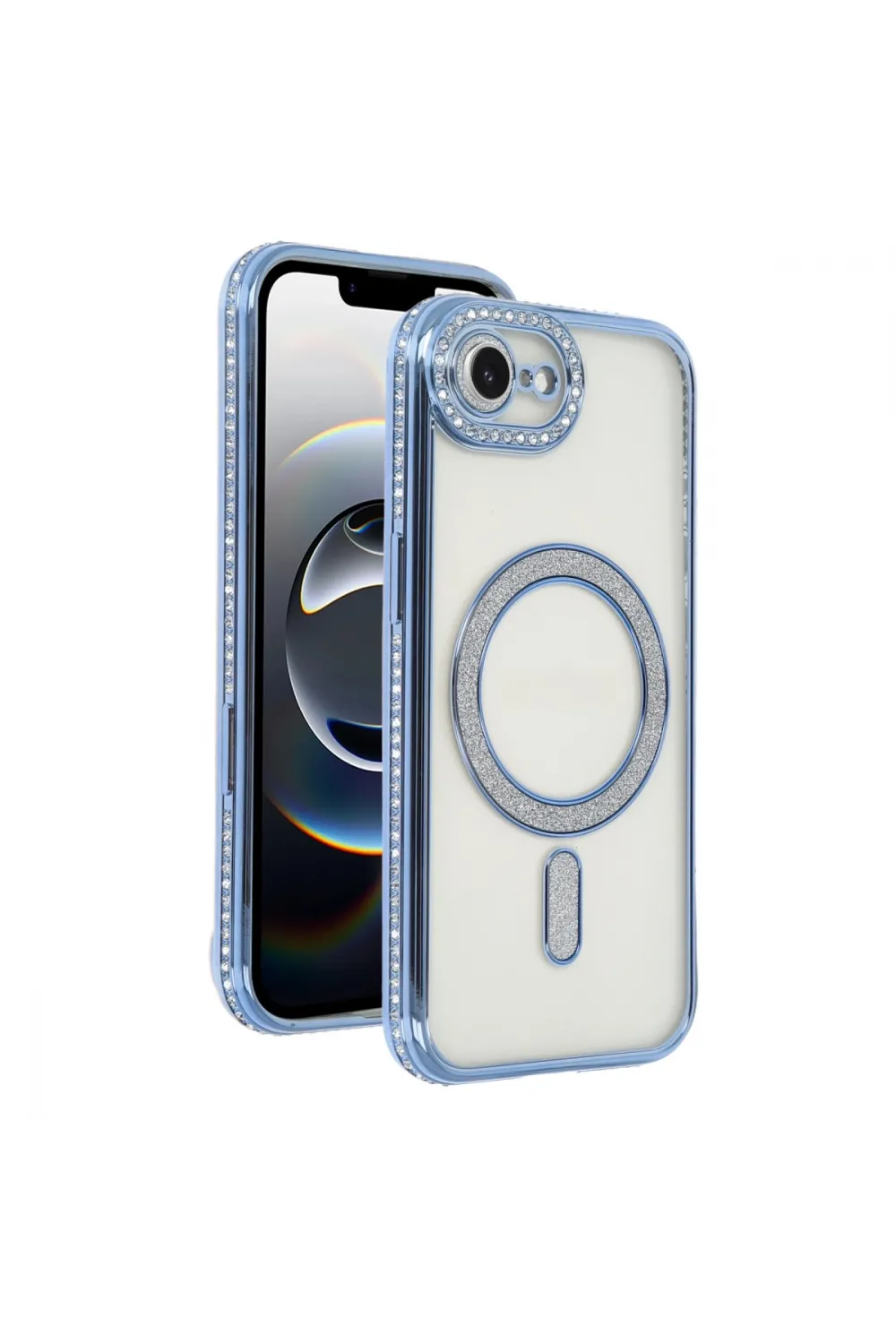 Apple İphone 16e Joke Simli Magneticsafe Kılıf - Mavi