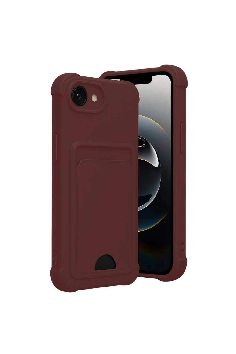 Apple İphone 16e Kelvin Kartvizitli Silikon - Bordo