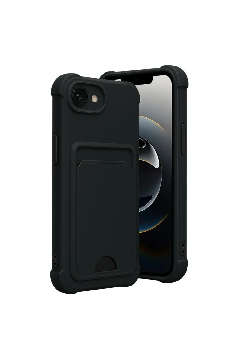 Apple İphone 16e Kelvin Kartvizitli Silikon - Siyah
