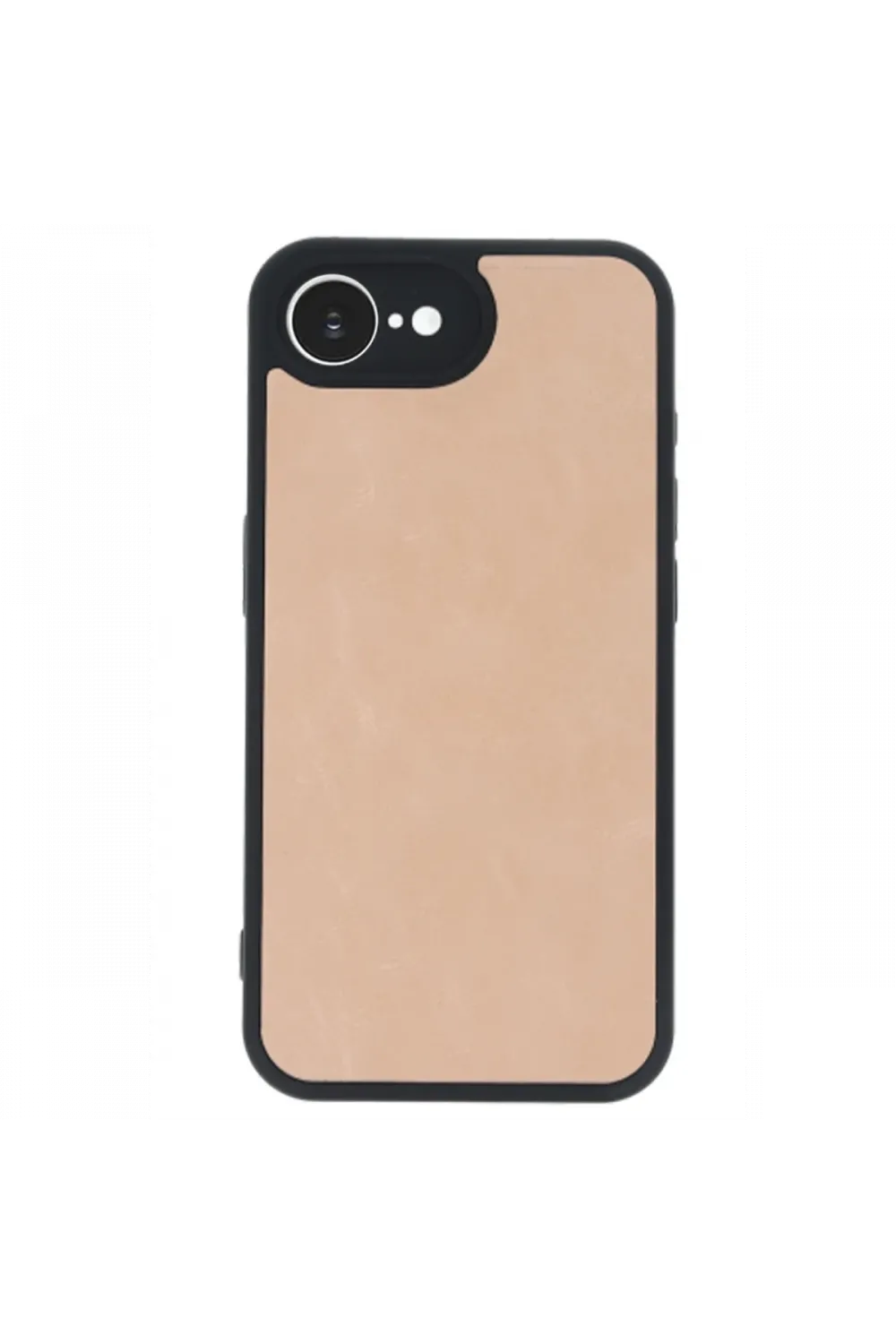 Apple iPhone 16E Kılıf Aras Deri Kapak - Pudra