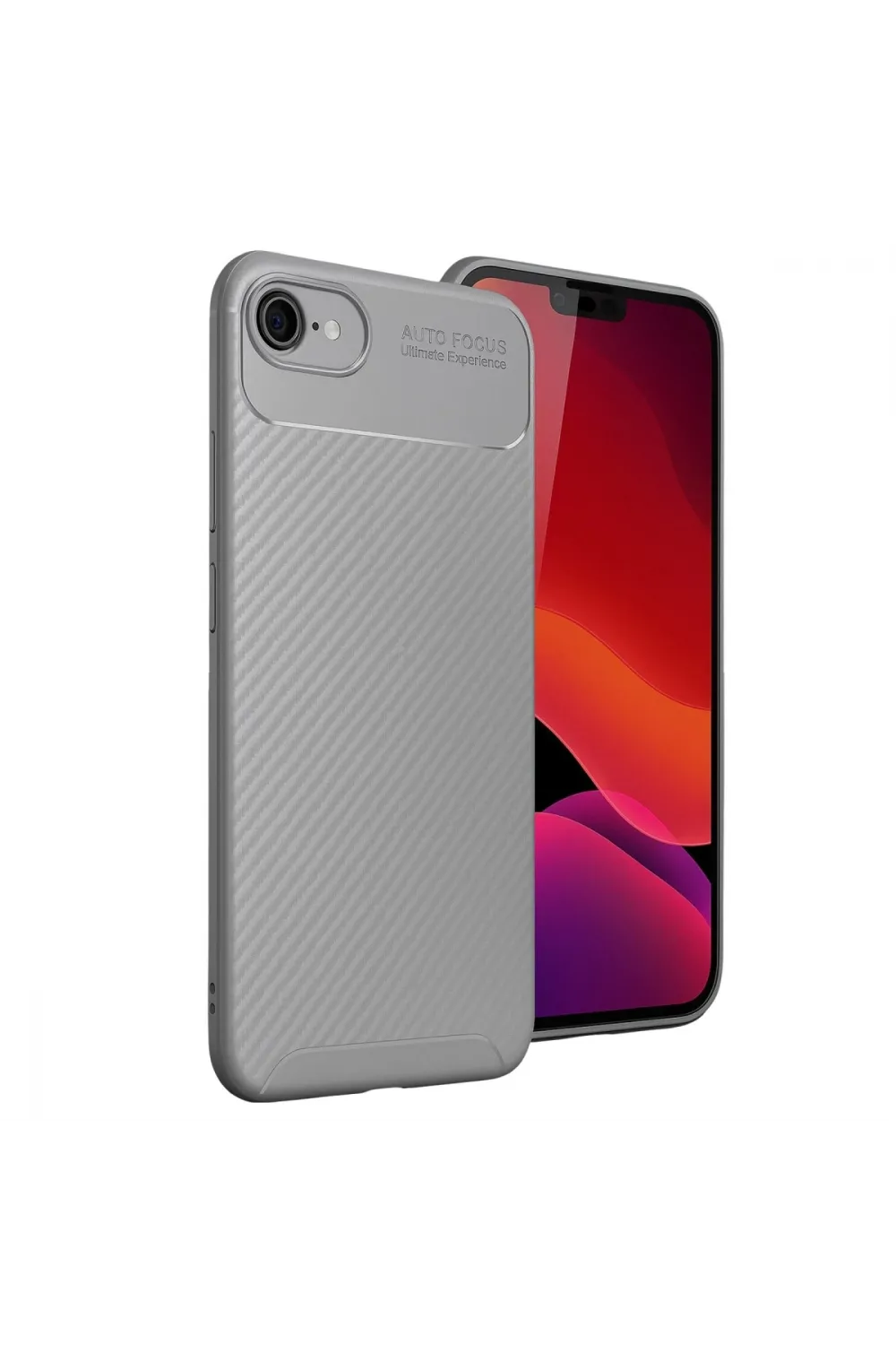 Apple İphone 16e Kılıf Auto Focus Karbon Kapak - Gri