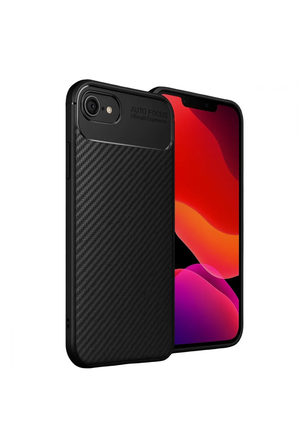 Apple İphone 16e Kılıf Auto Focus Karbon Kapak - Siyah