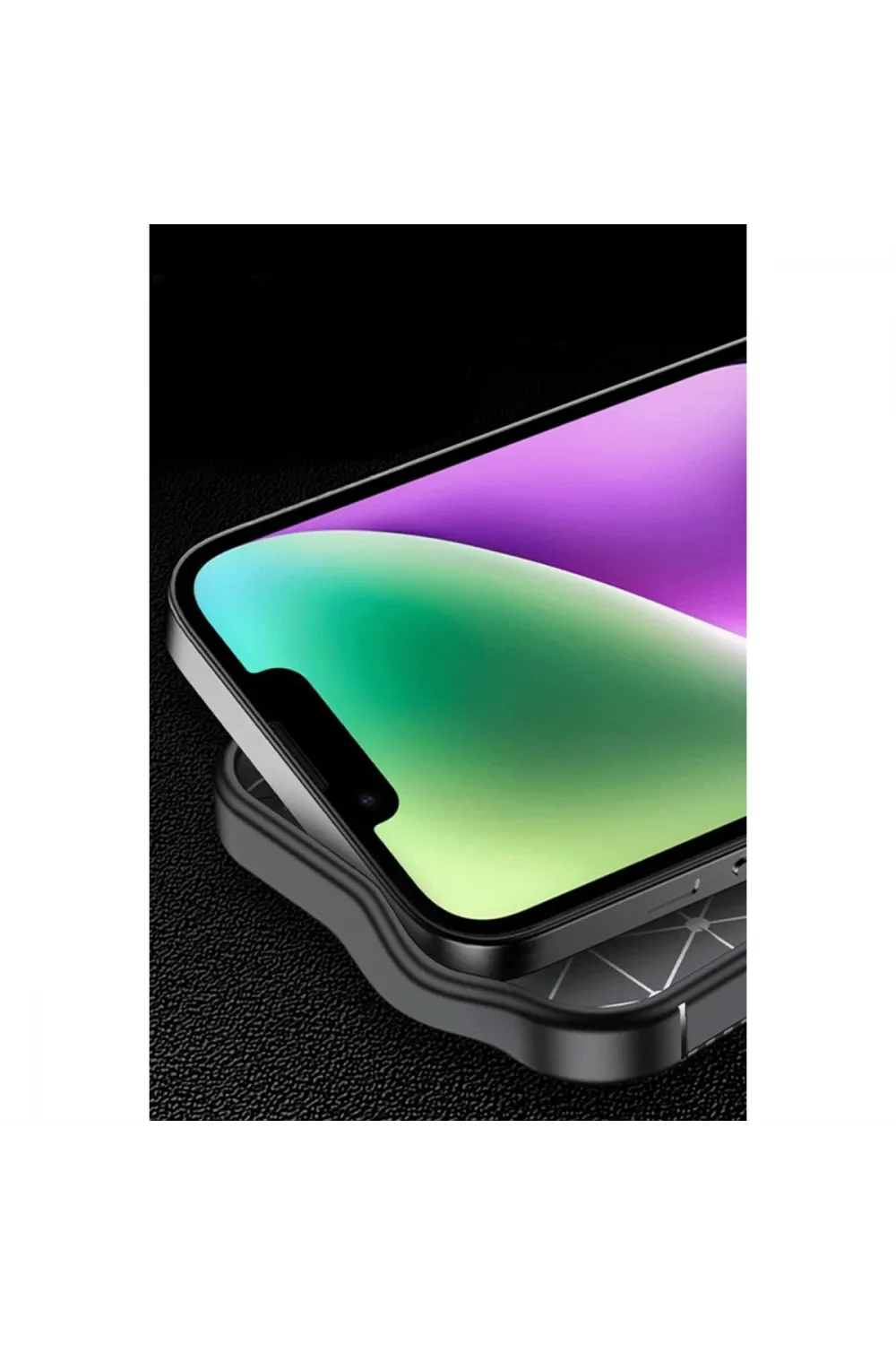 Apple İphone 16e Kılıf Auto Focus Karbon Kapak - Siyah