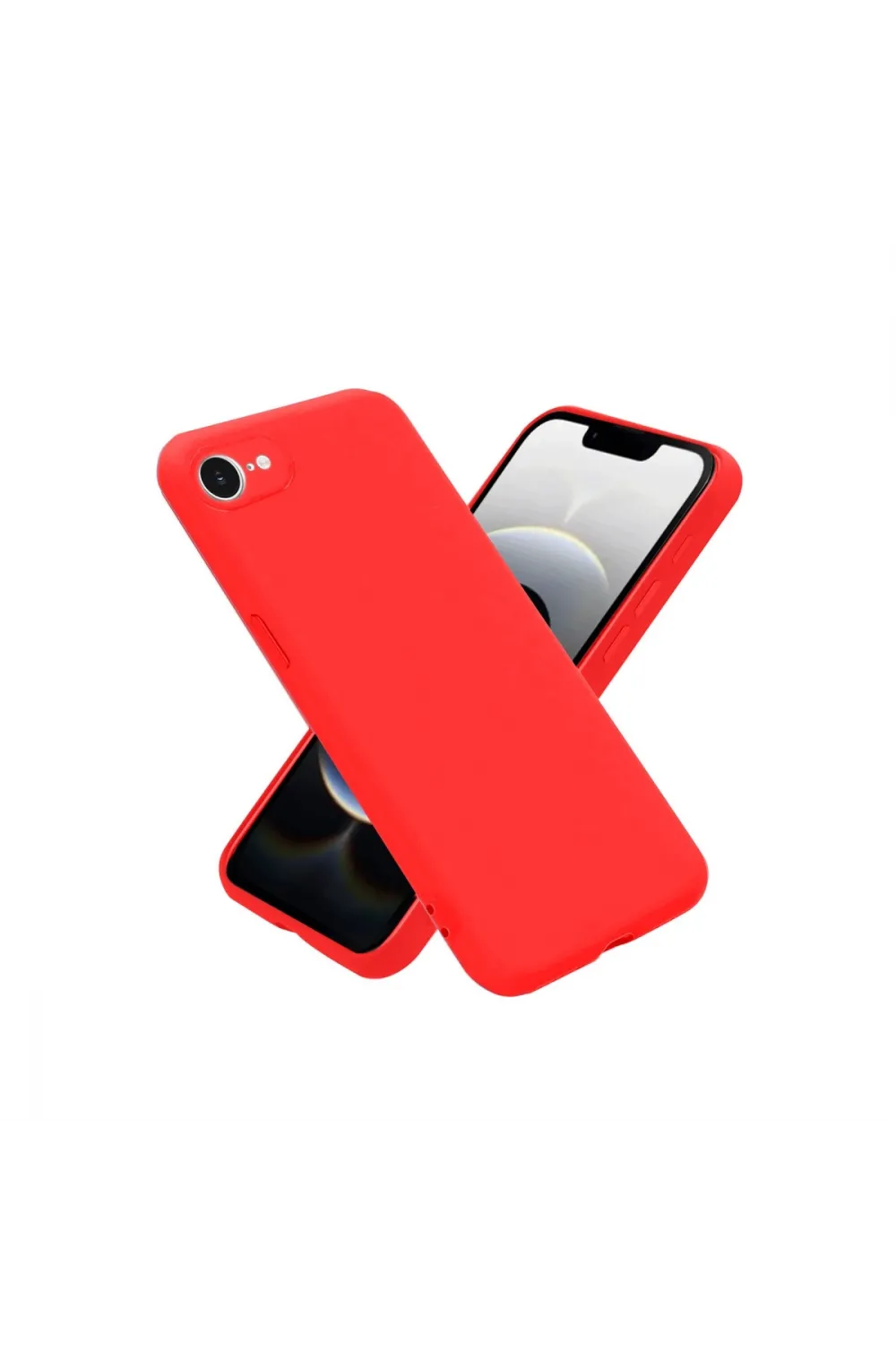 Apple İphone 16e Kılıf First Silikon - Kırmızı