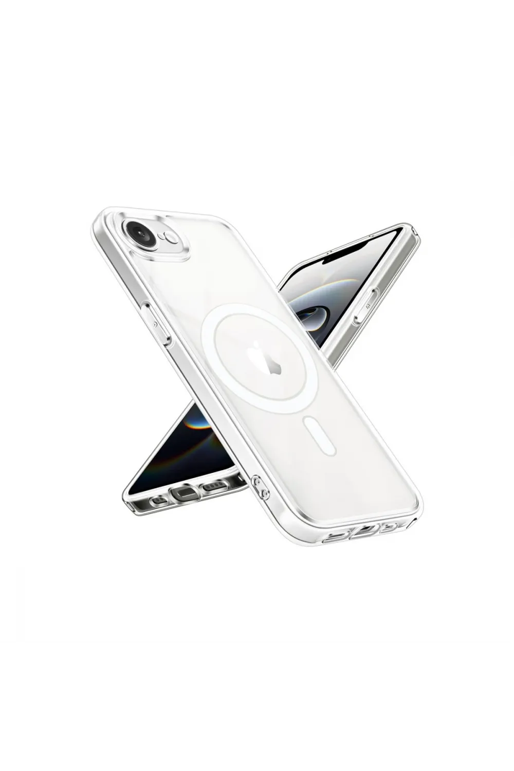 Apple İphone 16e Kılıf Magneticsafe Şeffaf Silikon - Şeffaf