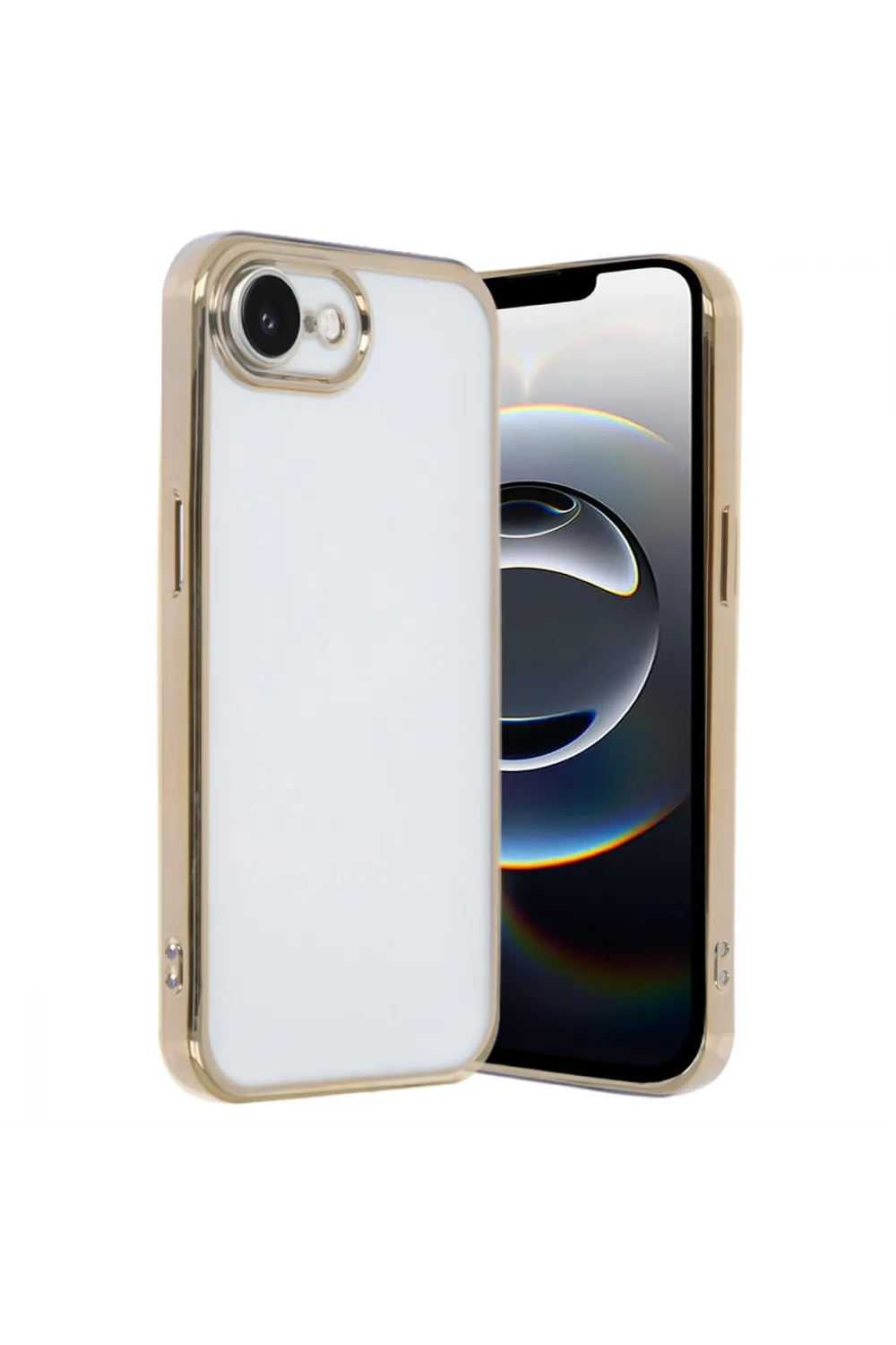 Apple İphone 16e Kılıf Razer Lensli Silikon - Gold