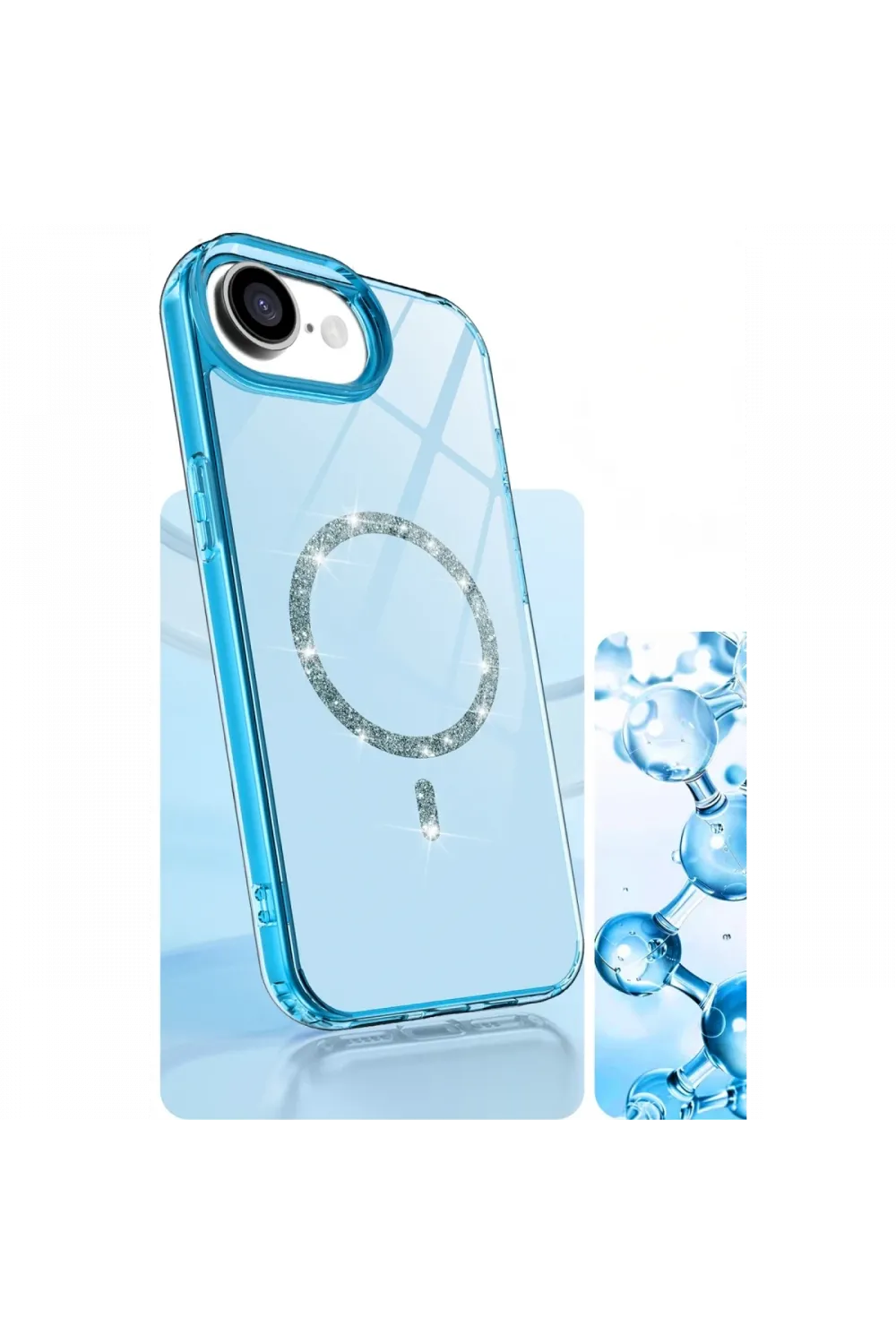 Apple iPhone 16E Live Diamond Magsafe Kapak - Mavi