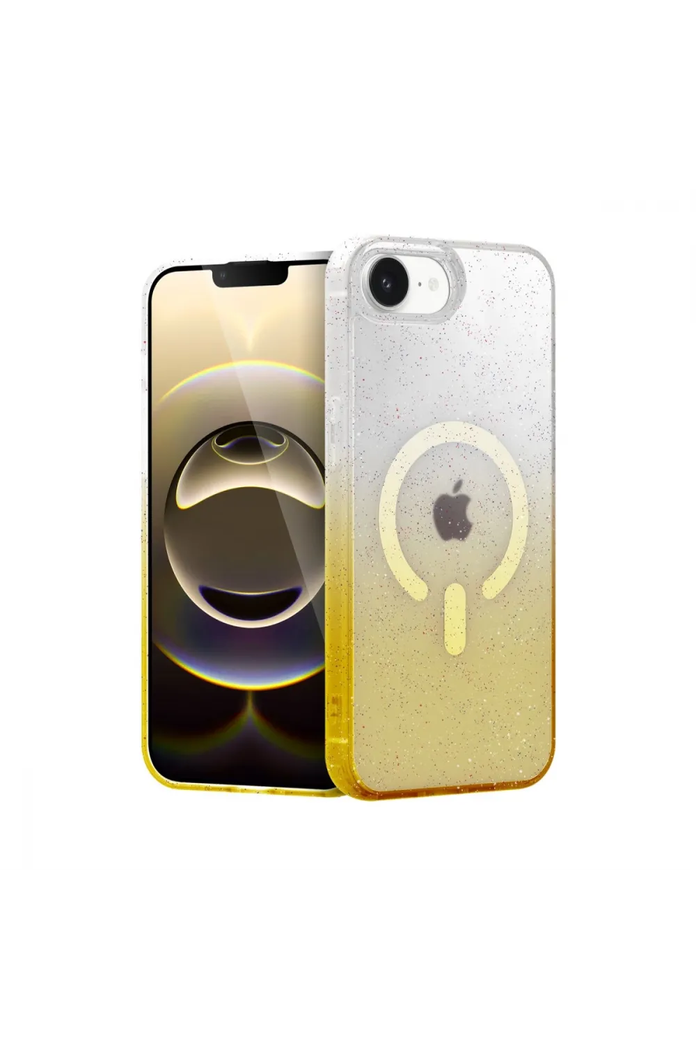 Apple İphone 16e Pummel Shiny Magsafe Kapak - Gold