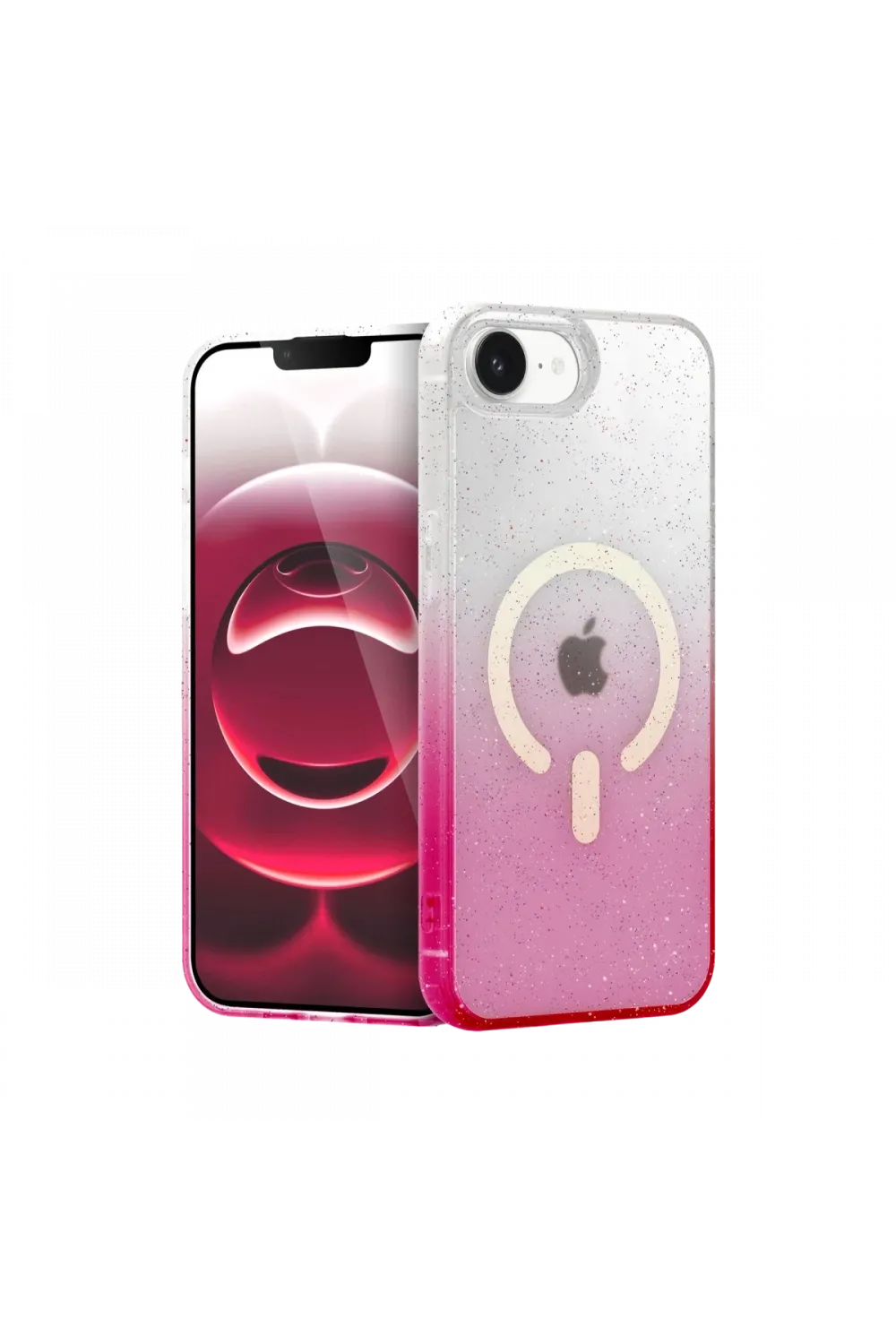Apple iPhone 16E Pummel Shiny Magsafe Kapak - Pembe