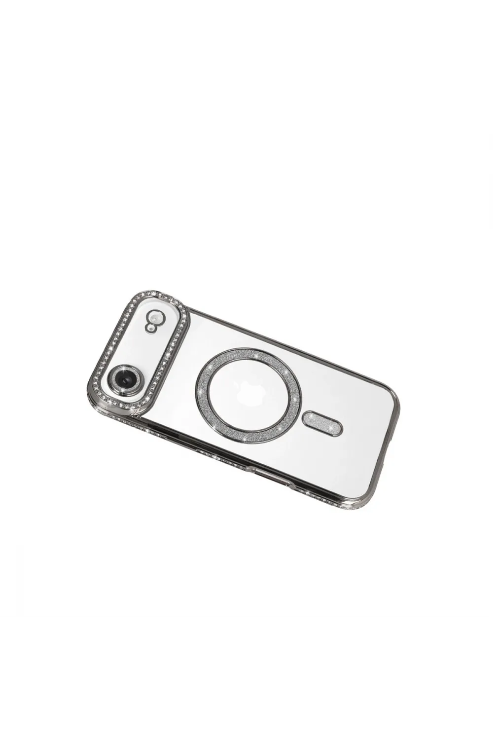Apple İphone 17 Air Joke Simli Magneticsafe Kılıf - Gümüş