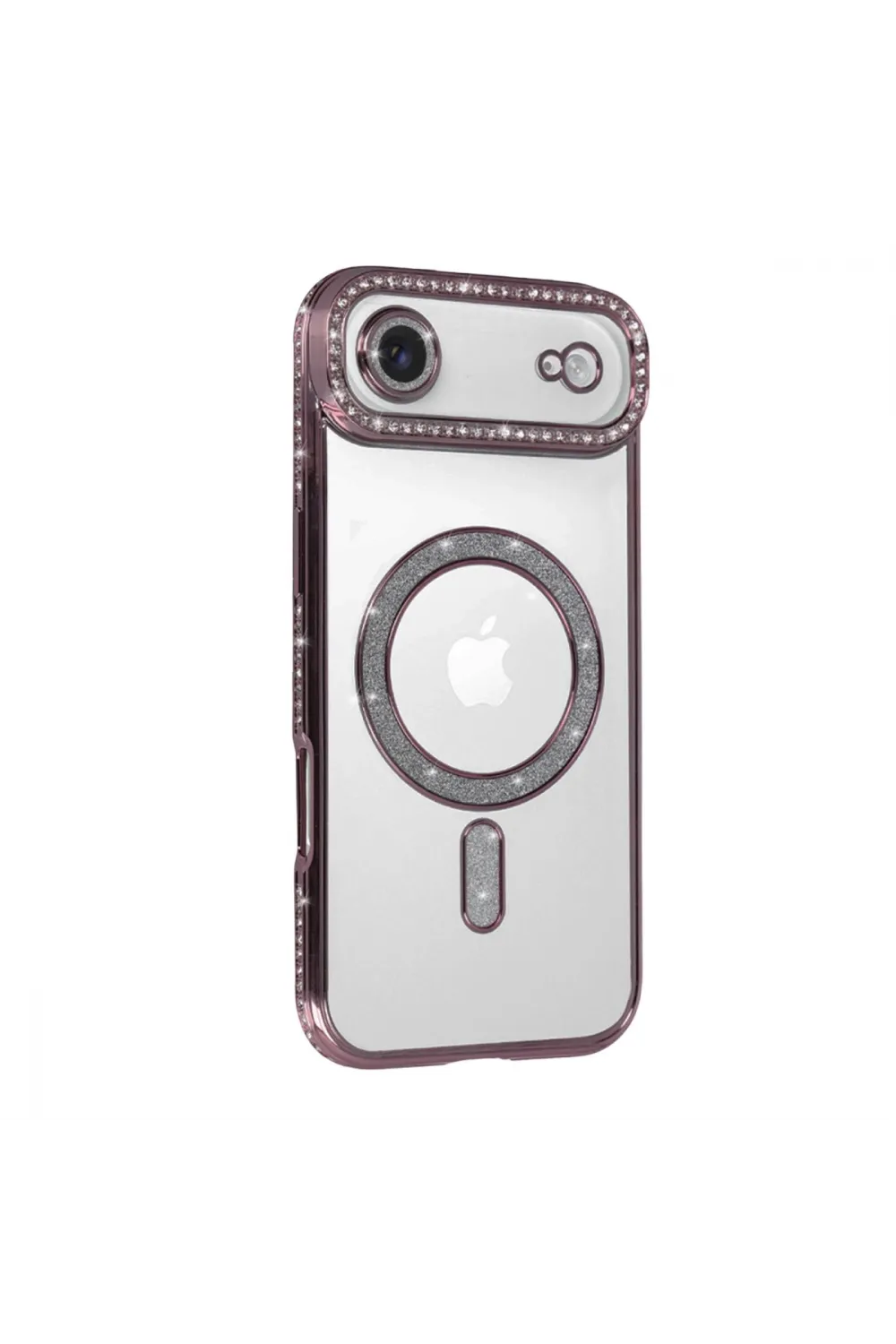 Apple İphone 17 Air Joke Simli Magneticsafe Kılıf - Pembe