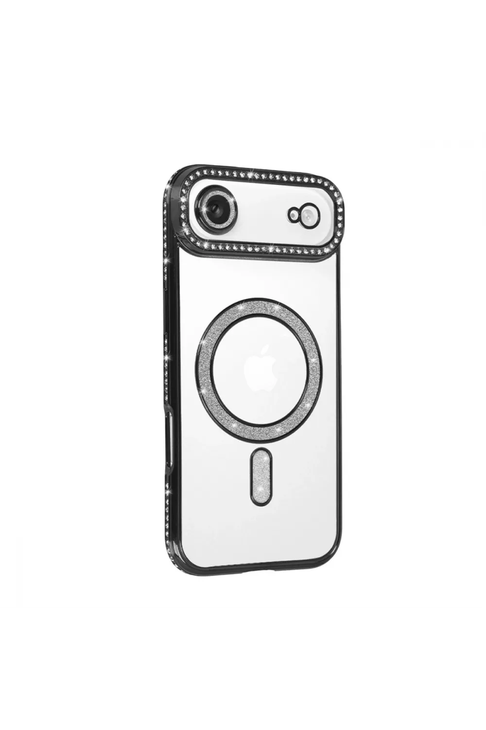Apple İphone 17 Air Joke Simli Magneticsafe Kılıf - Siyah