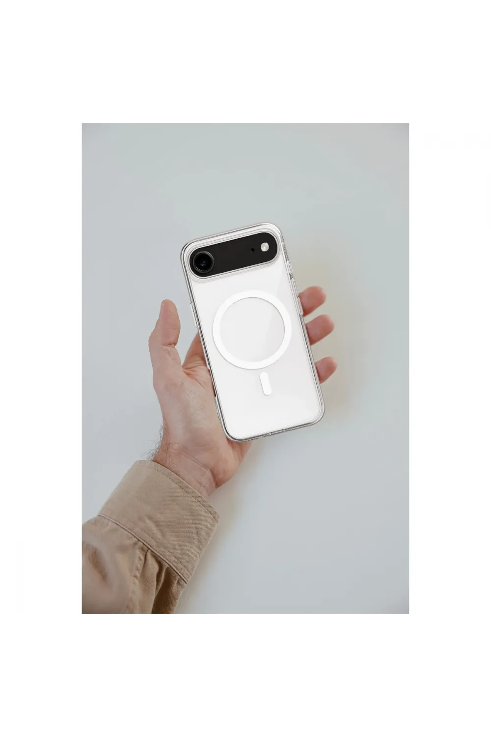 Apple İphone 17 Air Kılıf Magneticsafe Şeffaf Silikon - Şeffaf