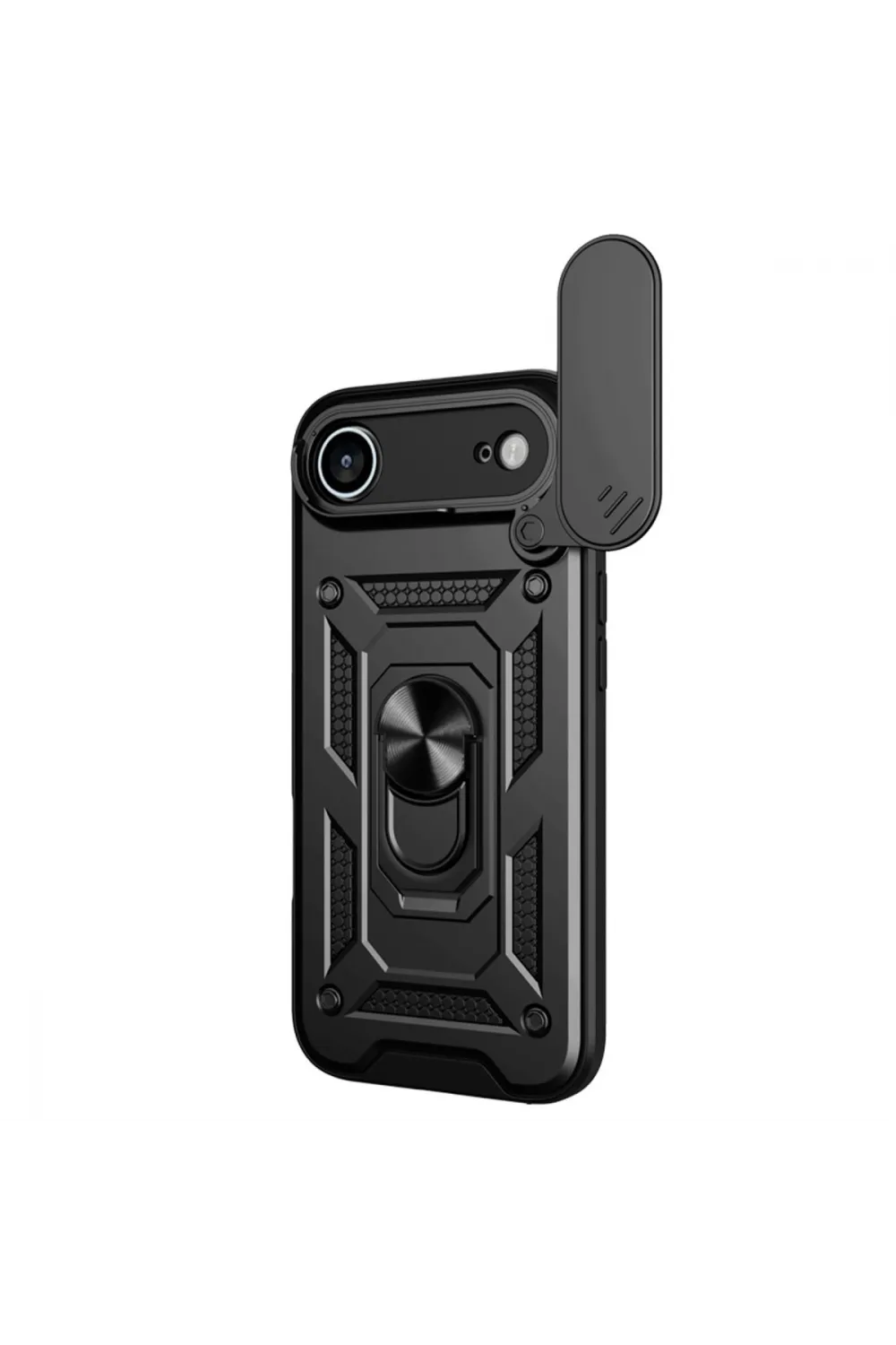 Apple İphone 17 Air Pars Lens Yüzüklü Silikon - Siyah