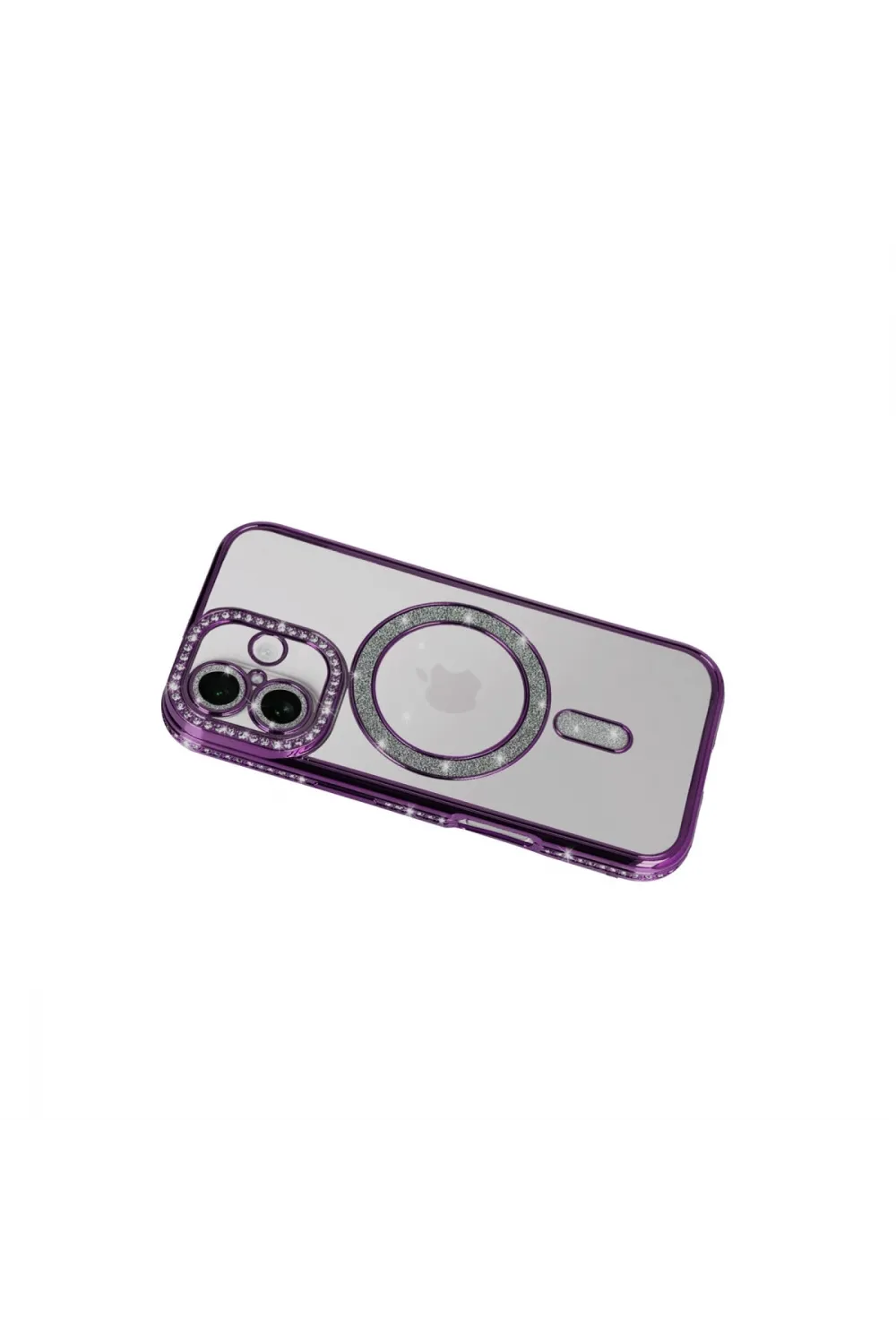 Apple İphone 17 Joke Simli Magneticsafe Kılıf - Derin Mor