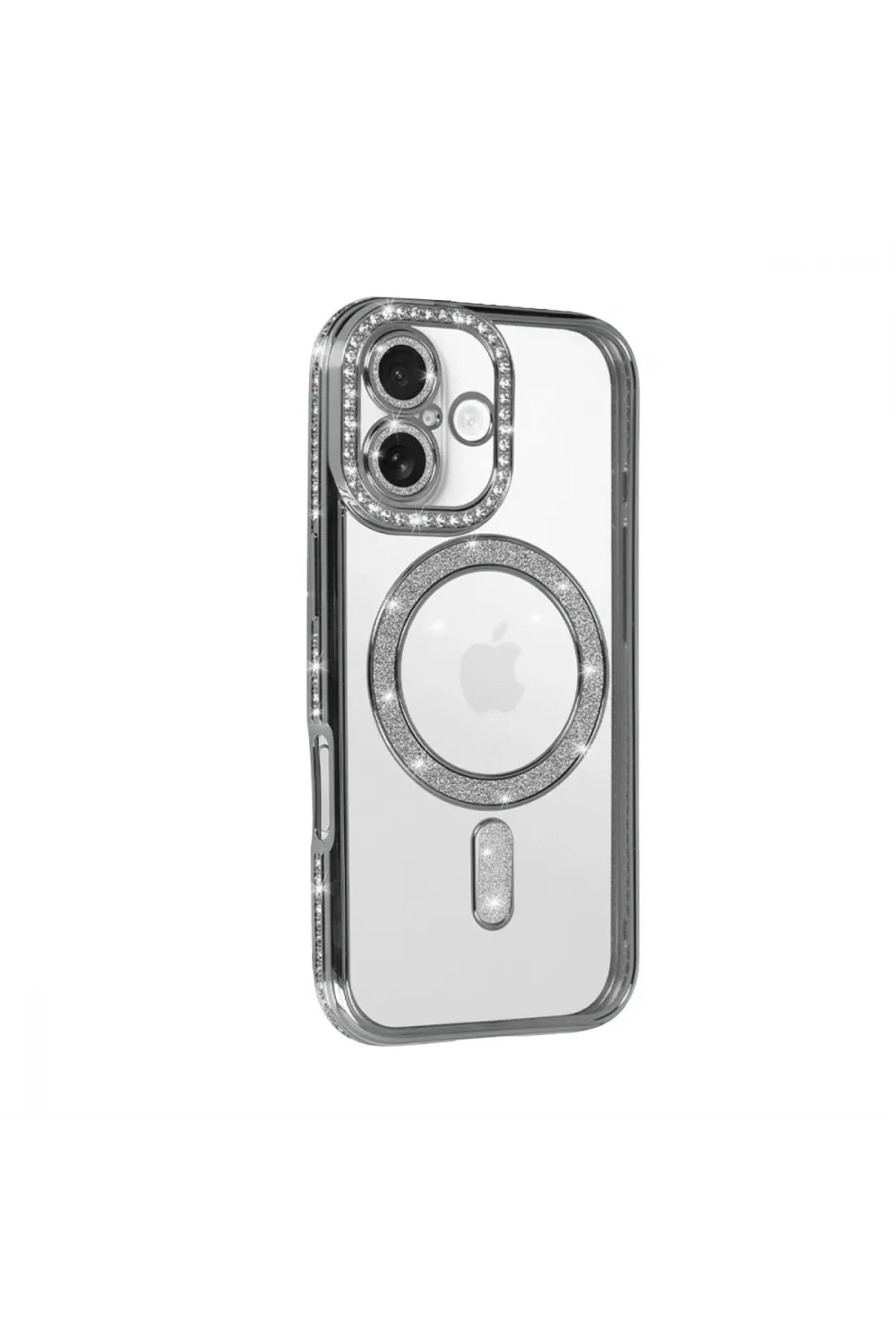 Apple İphone 17 Joke Simli Magneticsafe Kılıf - Gümüş