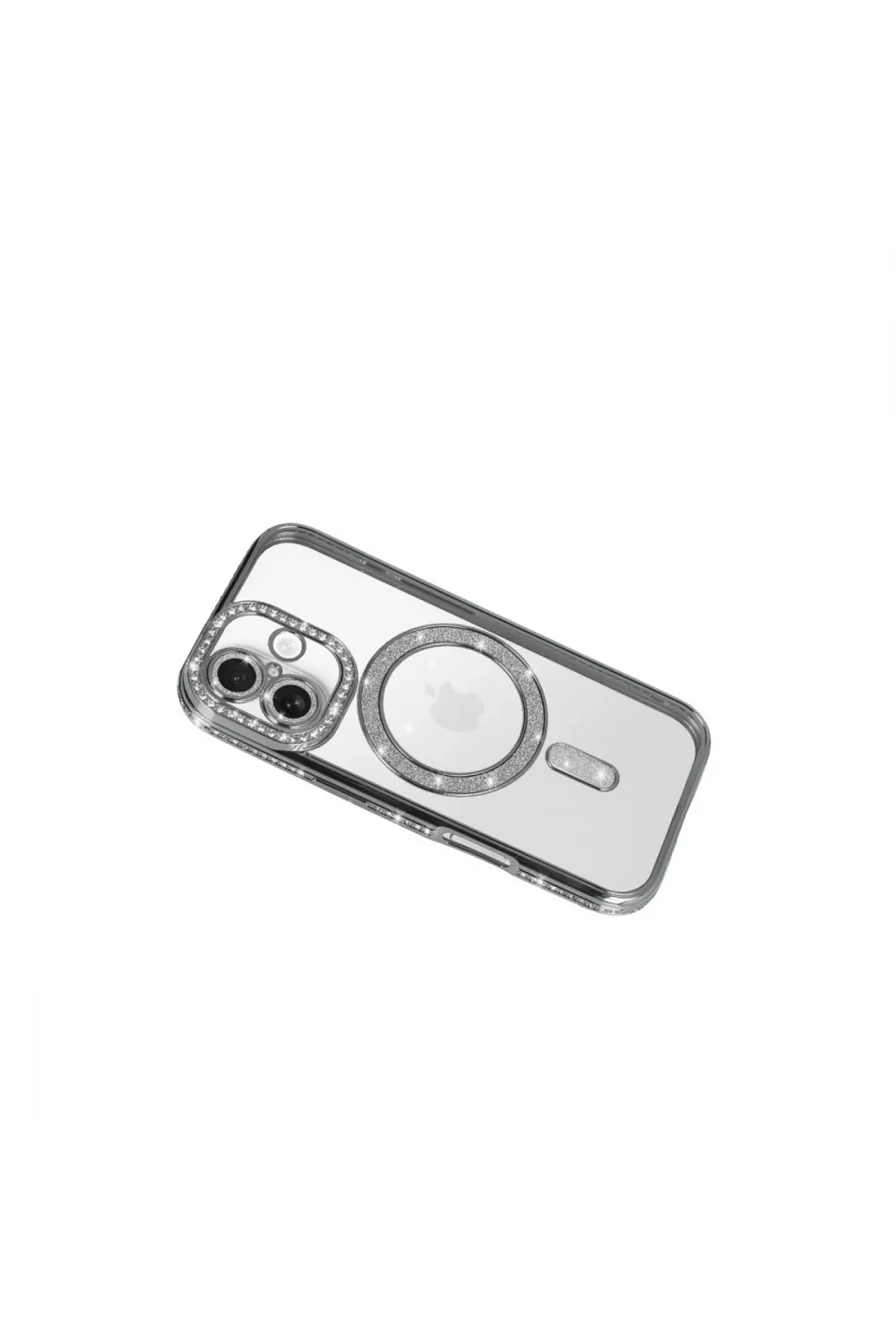 Apple İphone 17 Joke Simli Magneticsafe Kılıf - Gümüş