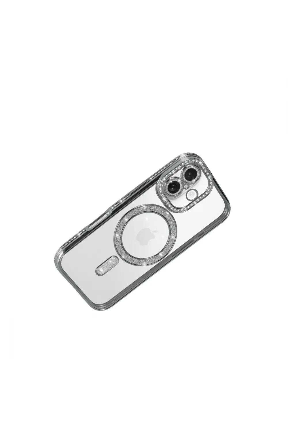 Apple İphone 17 Joke Simli Magneticsafe Kılıf - Gümüş