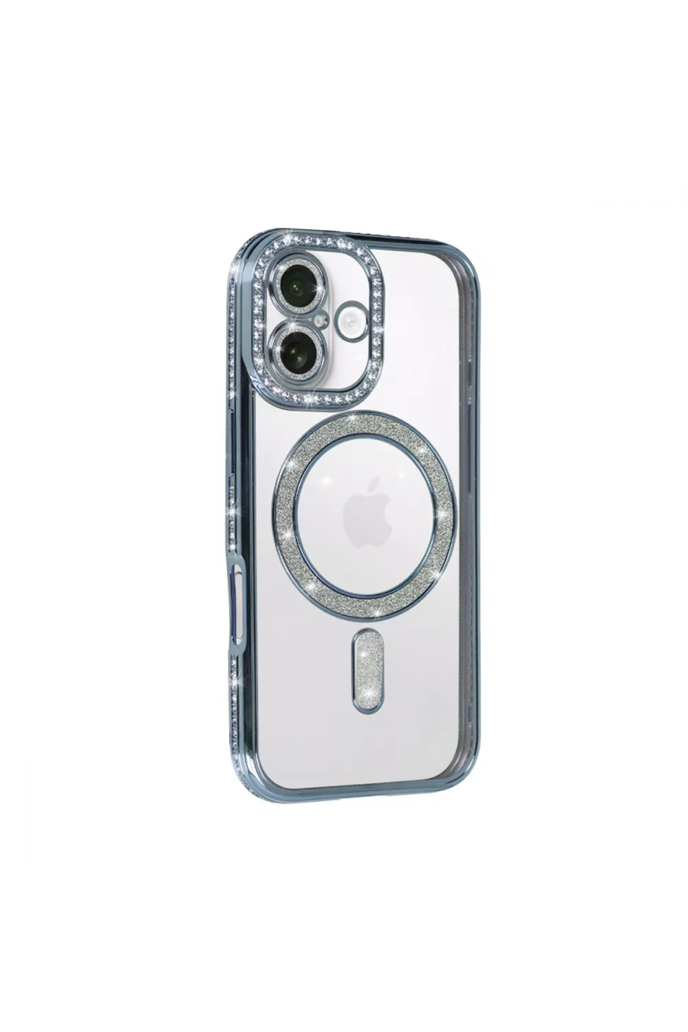 Apple İphone 17 Joke Simli Magneticsafe Kılıf - Mavi