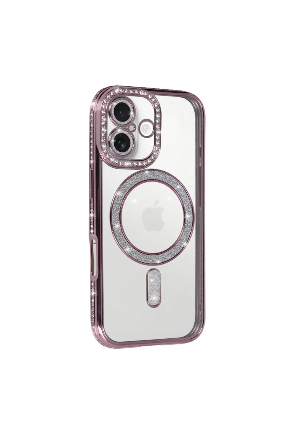 Apple İphone 17 Joke Simli Magneticsafe Kılıf - Pembe