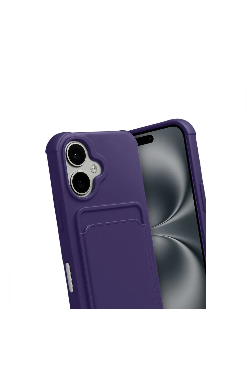 Apple İphone 17 Kelvin Kartvizitli Silikon - Derin Mor