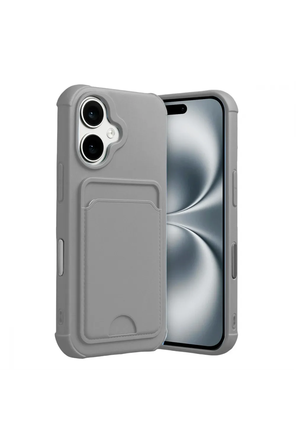 Apple İphone 17 Kelvin Kartvizitli Silikon - Gri