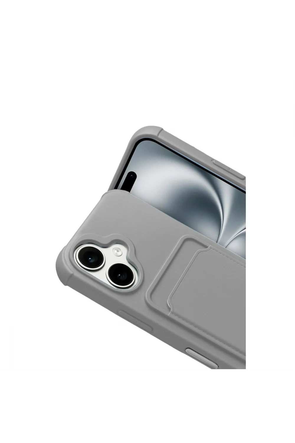 Apple İphone 17 Kelvin Kartvizitli Silikon - Gri