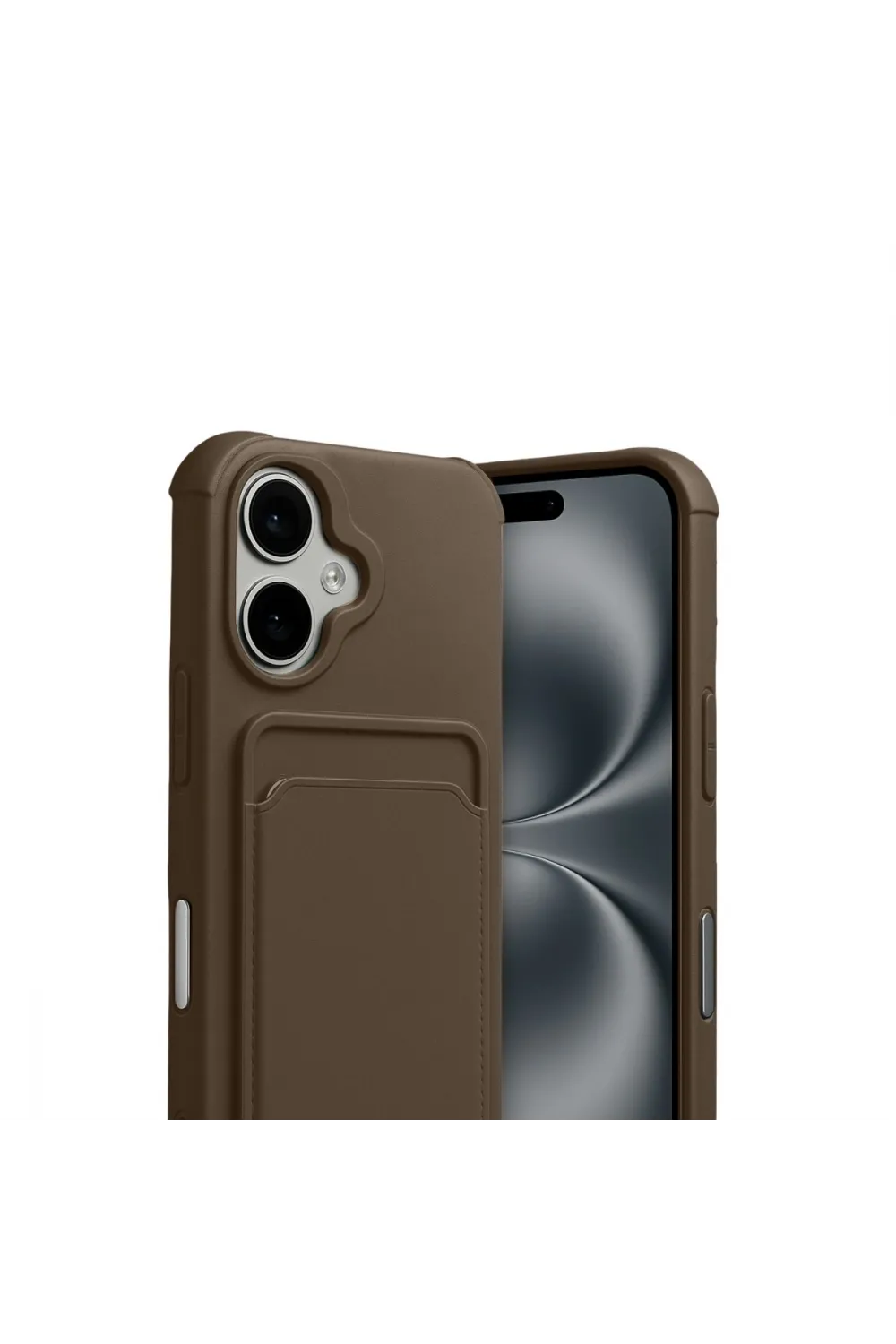 Apple İphone 17 Kelvin Kartvizitli Silikon - Kahverengi