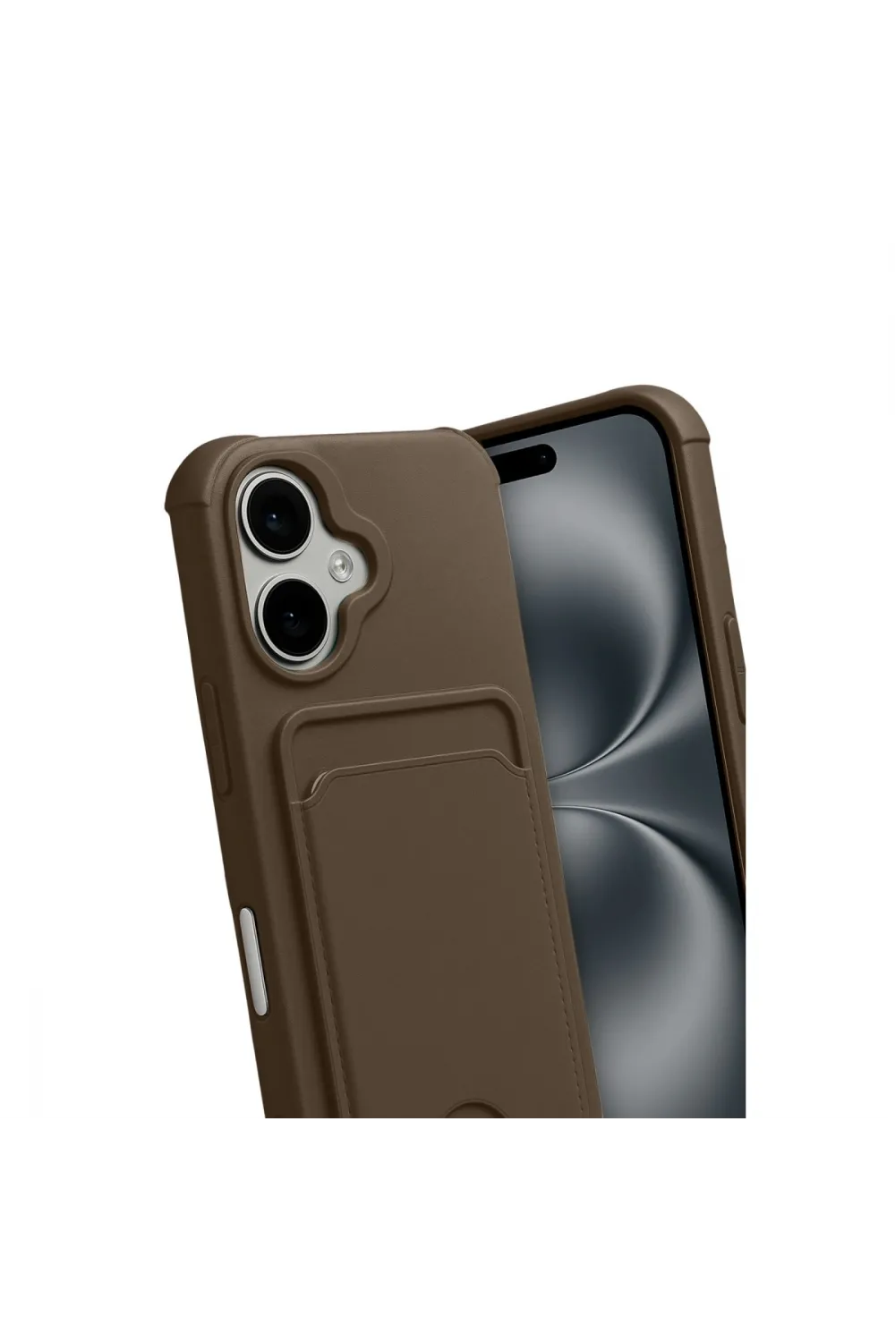 Apple İphone 17 Kelvin Kartvizitli Silikon - Kahverengi