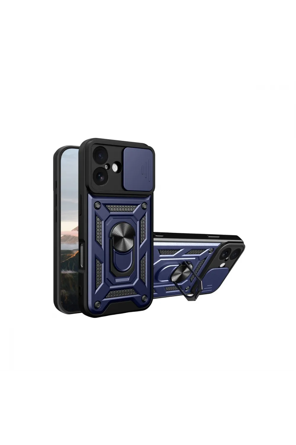 Apple İphone 17 Pars Lens Yüzüklü Silikon - Lacivert