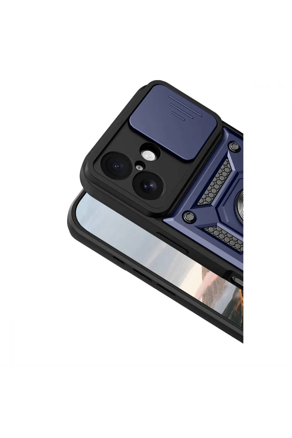 Apple İphone 17 Pars Lens Yüzüklü Silikon - Lacivert