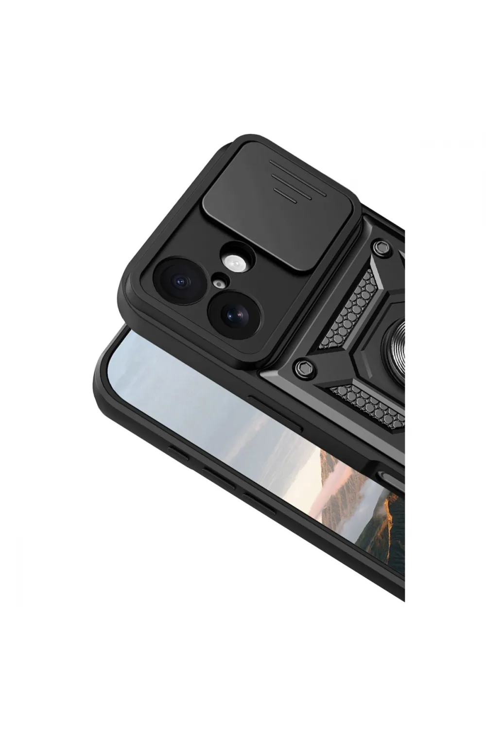 Apple İphone 17 Pars Lens Yüzüklü Silikon - Siyah