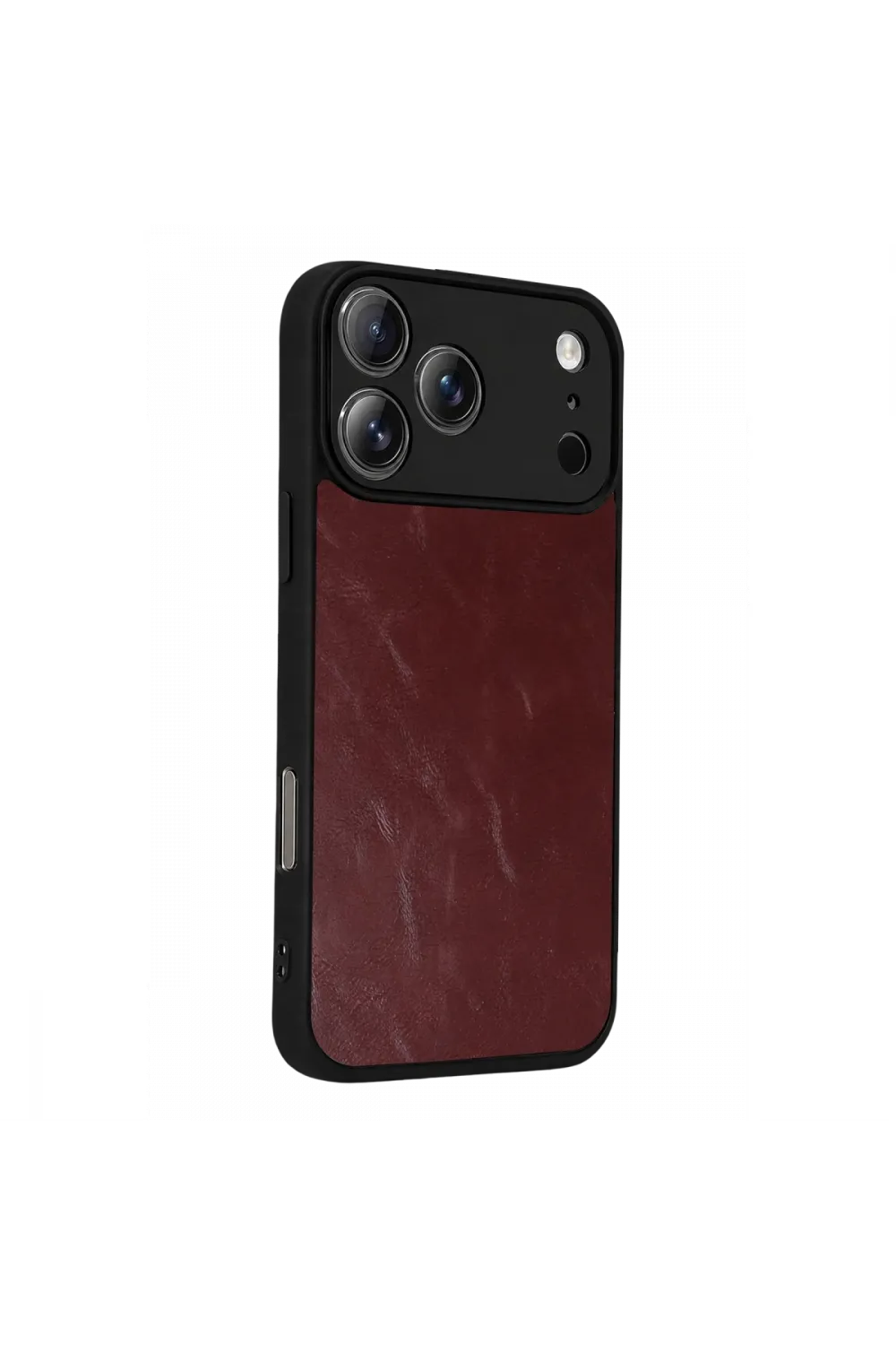 Apple İphone 17 Pro Aras Deri Kapak - Bordo