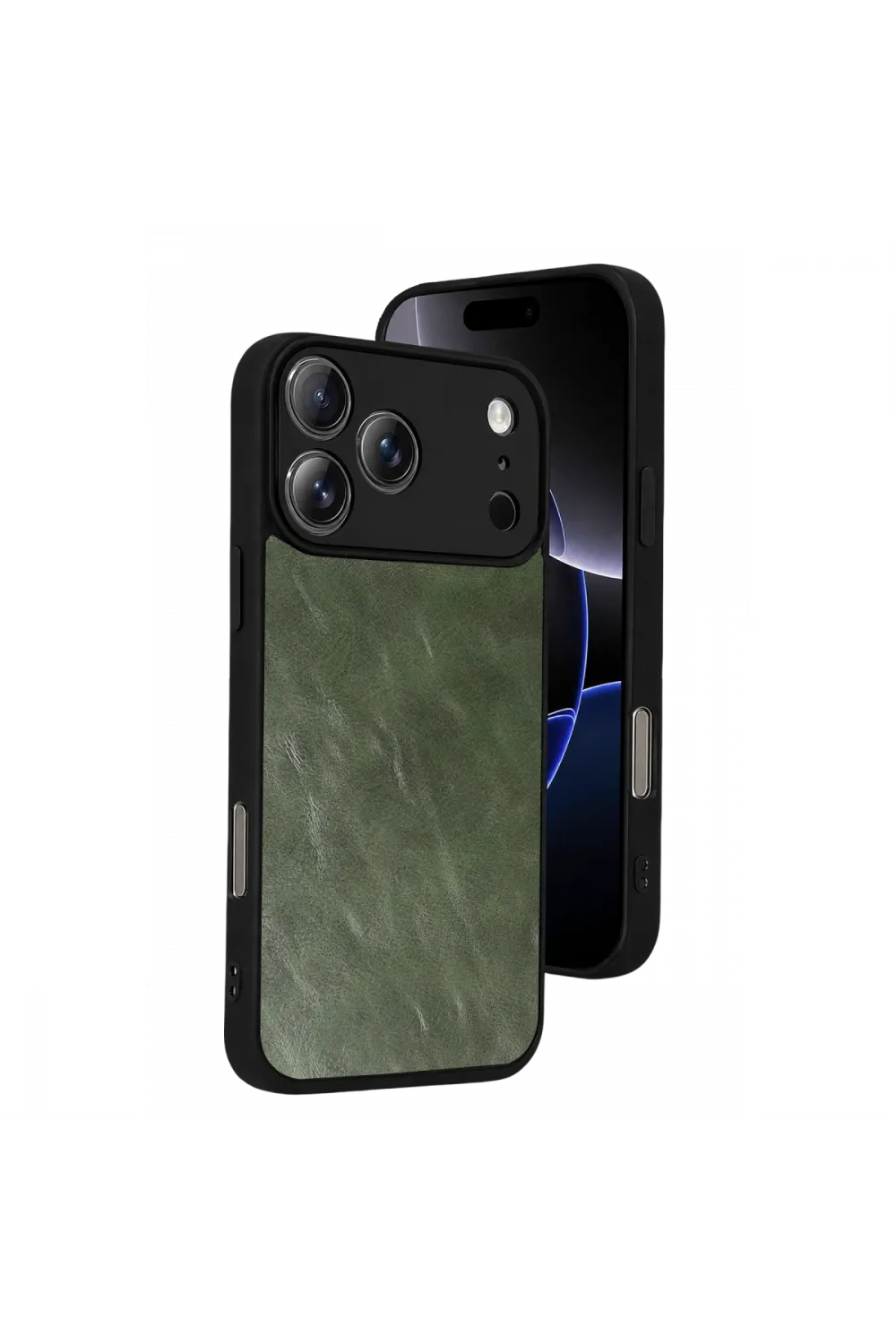 Apple İphone 17 Pro Aras Deri Kapak - Yeşil