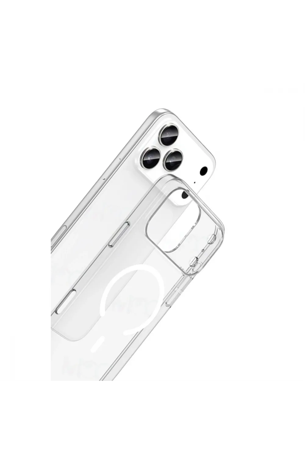Apple İphone 17 Pro Combo Sert Şeffaf Magsafe Kapak - Şeffaf