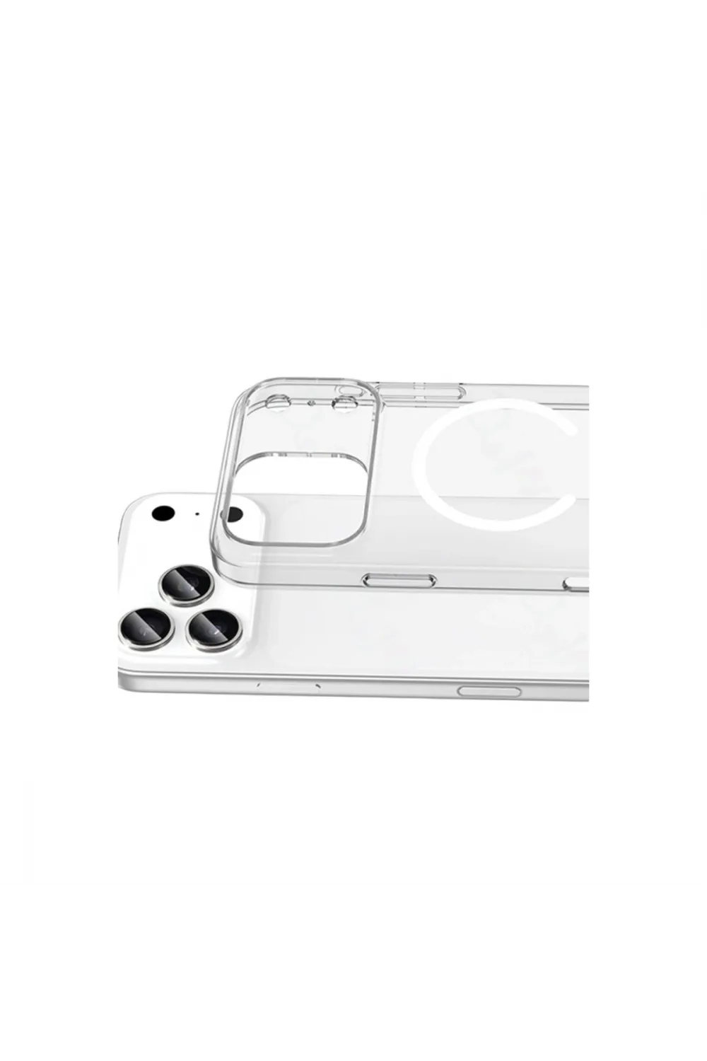 Apple İphone 17 Pro Combo Sert Şeffaf Magsafe Kapak - Şeffaf